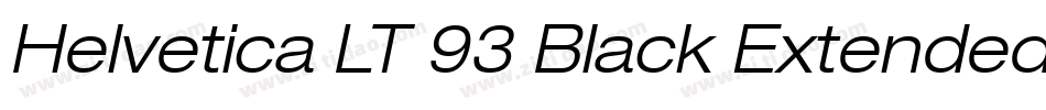 Helvetica LT 93 Black Extended Oblique字体转换